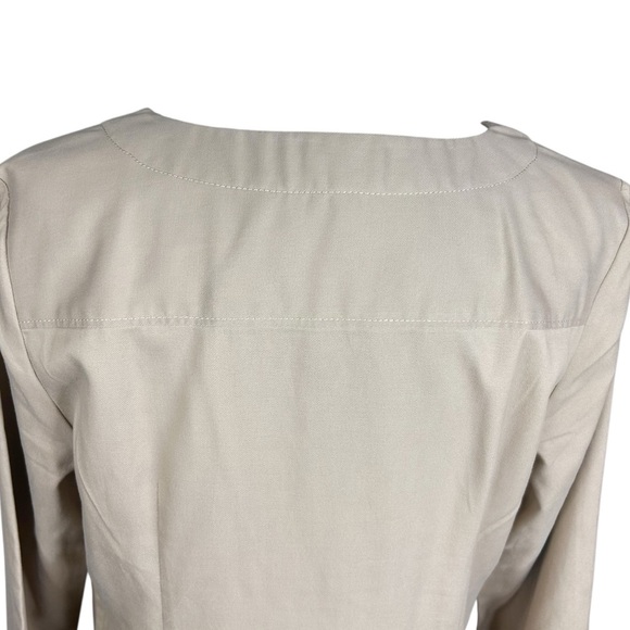 NEW Talbots Lace Up Shift Dress 10 Closet Essential Tencil Blend Preppy Coastal - Picture 6 of 10